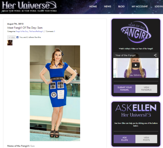 Sam Maggs Her Universe Fangirl of the Day Year of the Fangirl